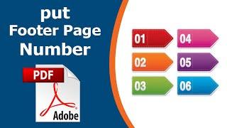 How to put footer page numbers in PDF using Adobe Acrobat Pro DC