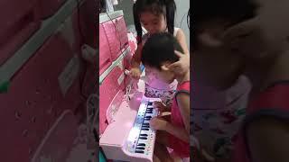 Ali is playing piano | Kuya wants to play too