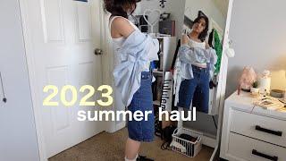 2023 SUMMER CLOTHING HAUL || jorts, tops, bathing suits, accessories + more!