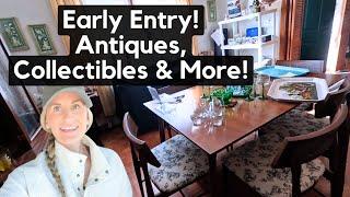 Early Entry at a Day One Estate Sale! Hunting Vintage Crates, Antiques & Rare Finds
