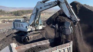 Huge Liebherr 984 Excavator Loading Trucks With Only Two Passes - Labrianidis Mining Works