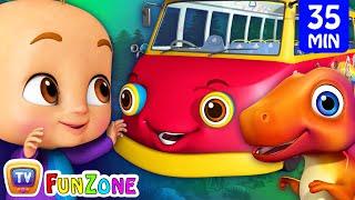 Wheels On the Bus - Dino Land + More ChuChu TV Funzone Nursery Rhymes & Songs for Kids