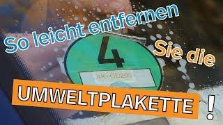 Umweltplakette entfernen: so geht's I Kennzeichenbox.de