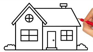 HOW TO DRAW A HOUSE EASY