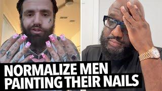 "Let's Normalize Men Painting Their Nails Like Women..." Man Channels His Inner Sassy Dwayne Wade 