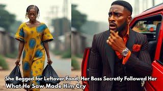 She Begged For Leftover Food, Her Rich Boss Secretly Followed Her | What He Saw Made Him Cry #tales