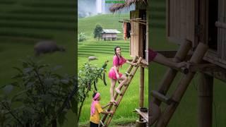 climbing stairs in heavy rain sound of rain to sleep#short #rain