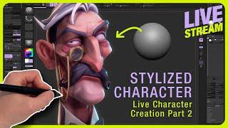 Stylized Character Sculpting in ZBrush | Live Stream Part 2