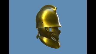 3D model of bronze Greek Thracian helmet