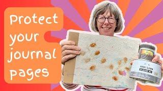 How to protect your art journal pages | using cold wax medium