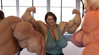 COMPETITION GIRL PART 3 MUSCLE GROWTH ANIMATION