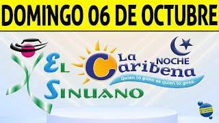 Resultados CARIBEÑA y SINUANO NOCHE del Domingo 6 de Octubre de 2024  CHANCE 