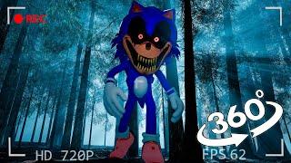 360° VR Giant SONIC.EXE found in dark forest! (top secret)