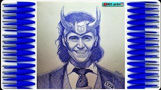 The Loki | Ballpen Drawing | K5 arts | #61 #marvel #loki #art