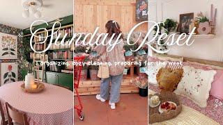 Sunday Reset Vlog 🫧 cozy cleaning, organizing & preparing for the week!