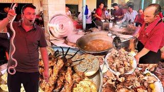 Kashgar LARGEST Uyghur Food Bazaar in Xinjiang China: From Giant Skewers to Snake Show