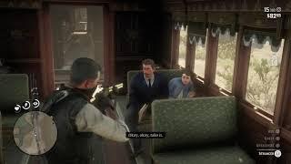 RdR2 free roam train robbery no bounty