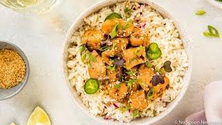Slow Cooker Bourbon Plum Chicken - No Spoon Necessary