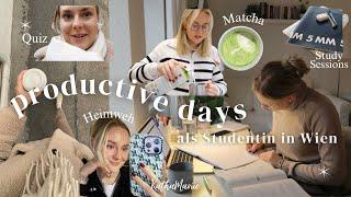 PRODUCTIVE VLOG  study sessions, heimweh, matcha, prüfungen I KathaMariie