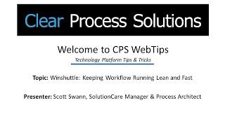 WINSHUTTLE Tutorial and WEBTips: Keeping Winshuttle Workflow Running Lean and Fast