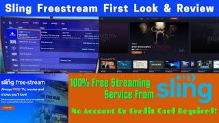 Sling Freestream First Look & Review! 100% Free Streaming Service with No Account or CC Required!