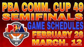 PBA Schedules - February 26 to March 12, 2025 | PBA Commissioners cup 49