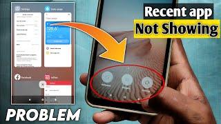 Recent Apps Not Showing In Redmi | Recent Apps Nahi Aa Rahe Hai/Why My Recent Apps Are Not Showing