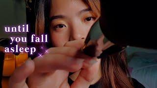 ASMR Brushing You Until You Close Your Eyes  Slow & Fluffy Face Brushing For Sleep (Layered Sounds)