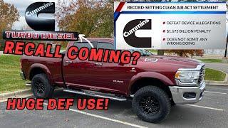 2013-2023 Ram 2500 & 3500 Cummins EPA emissions recall & updates latest information DEF MPG impact?