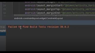 Failed to find Build Tools revision 30.0.2 fixed 2022