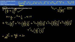 4. 3. Expand each of the expressions in (x/3+1/x)^5