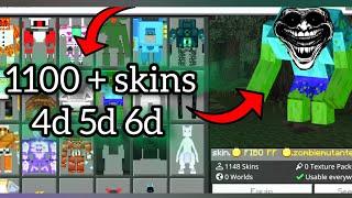 1.21.50 Minecraft 4d,5d,6d character Skins latest version skins. pc, ios, android