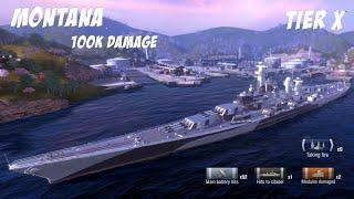 Montana , Sniper Elite 100k damage | World of Warships Blitz gameplay