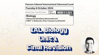 IAL Biology Unit 1 Exam Night Revision