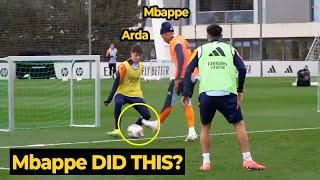 Mbappé TOYING Arda Güler by nutmegging him in training ahead Valencia | Real Madrid News