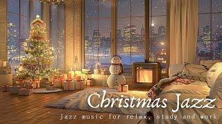 A Cozy Jazz Christmas in New York  Dreamy Melodies for Snowy Winter Nights | Fireplace Ambience