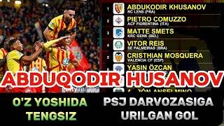 PSG DARVOZASIGA  ABDUQODIR HUSANOVDAN GOL ABDUQODIR HUSANOV O'Z YOSHIDA TENGSIZ