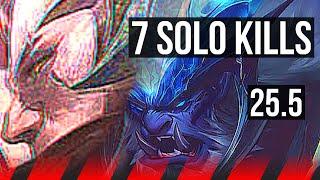 DARIUS vs TRUNDLE (TOP) | 12/1/7, 7 solo kills, Legendary | KR Master | 25.5