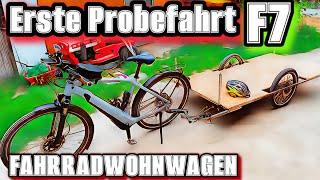 Fahrrad Wohnwagen F7 Probefahrt mit gutem ergebnis I Fett Fahrrad