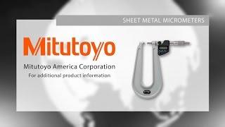 Sheet Metal Micrometer Demo - Mitutoyo America