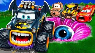 ZOMBIE Pit Transform In Beast Lightning McQueen & Big & Small Pixar Cars! Beam.NG Drive!