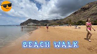 BEACH WALK DAY IN TENERIFE!!! Playa de las Teresitas, Spain! Summer 2023 ️