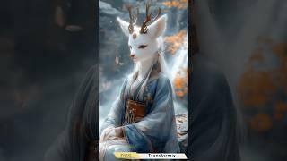 Return to the Wild: The Deer Spirit Awakens! #ai  #agt #animation  #aiart #transformation#变身 #yokai