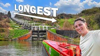 Narrowboating the MOST canal locks in a row.