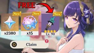 LEAKED 4 STAR LINEUP FOR VERSION 5.4 & HOW TO CLAIM 2380 FREE PRIMOGEMS & 15 PULLS - Genshin Impact