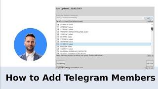 Add Telegram Group Members  | Add Member to Telegram Group