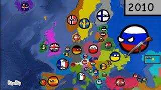 History of Europe using Google Maps (1900-2022) Countryballs