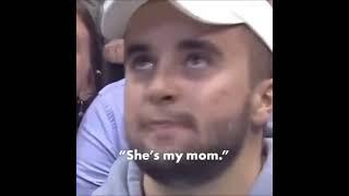 He got put on the kiss cam with his MOM 