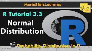 Normal Distribution, Z Scores, and Normal Probabilities in R | R Tutorial 3.3| MarinStatslectures