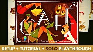 Cafe Board Game | Solo Tutorial Playthrough